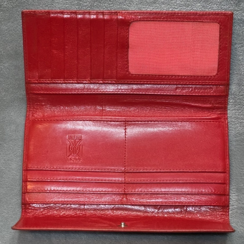 Vintage Tusk Red Leather Wallet Womens - Picture 5 of 8